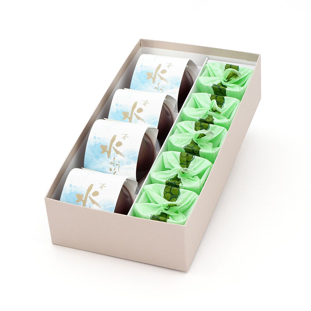 ひとつぶのマスカット・本水ようかん詰合せ 9個入(冷蔵便) | 旬果瞬菓